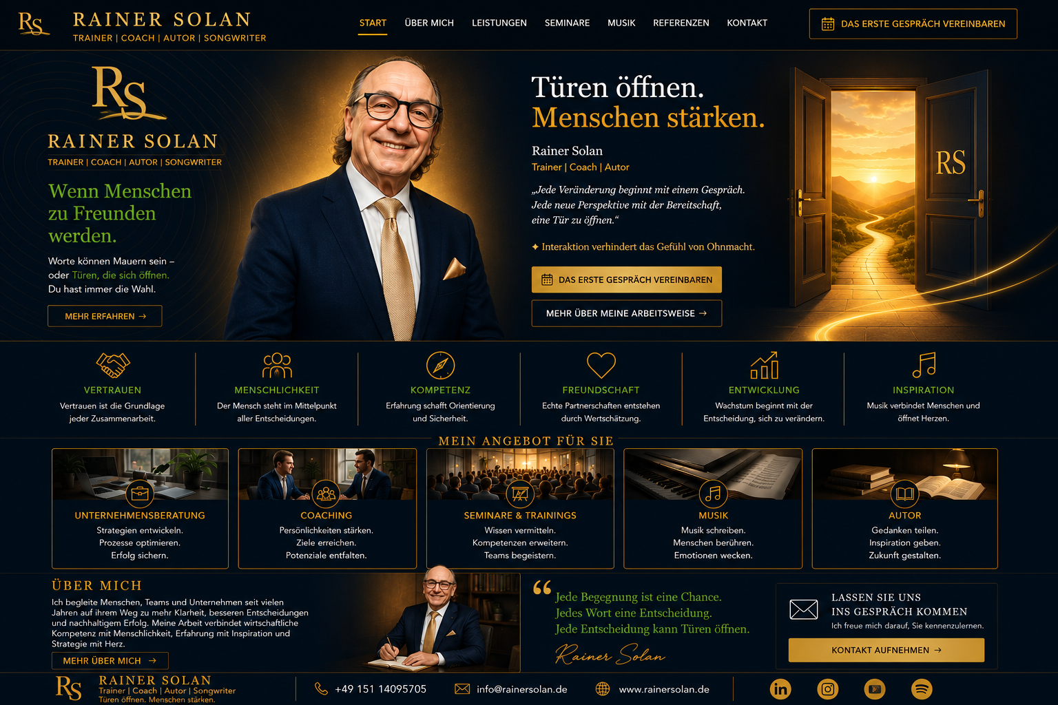 Rainer Solan – Trainer, Coach, Autor und Songwriter